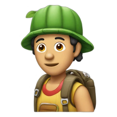 El chavo holds cannabis sticker