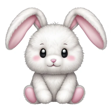 Cotton teddy bunny sticker