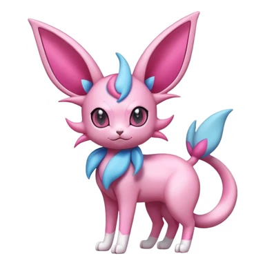Espeon-Sylveon-Skitty-Fakémon-hybrid-creature (full body)  sticker