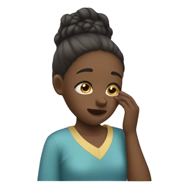 Girl wiping tears sticker