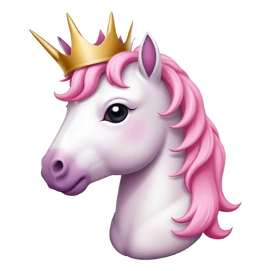 Unicorno con la corona e un mazzo di rose sticker