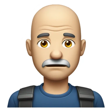 an balding annoyed man playing video games sticker