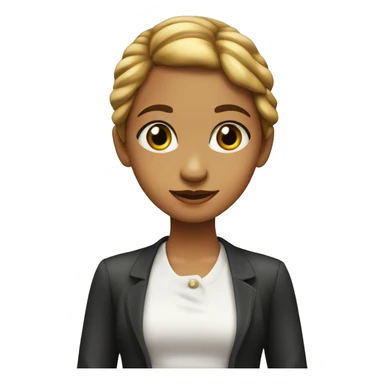 una niña con pelo cafe ondulado largo piel clara y ojos miel oscuro sticker