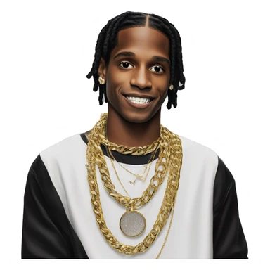 asap rocky with jewelry sticker