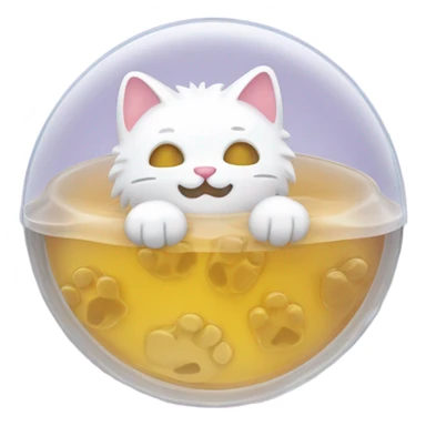 Jelly with a cat inside sticker