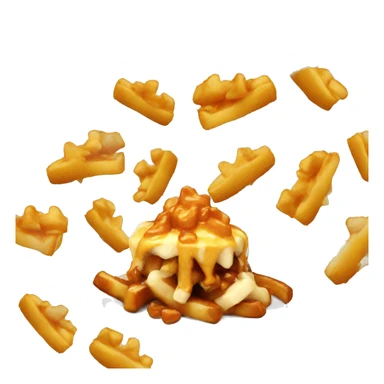 Poutine eating a poutine  sticker