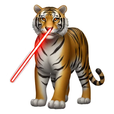 discord tiger with red lightsaber sticker