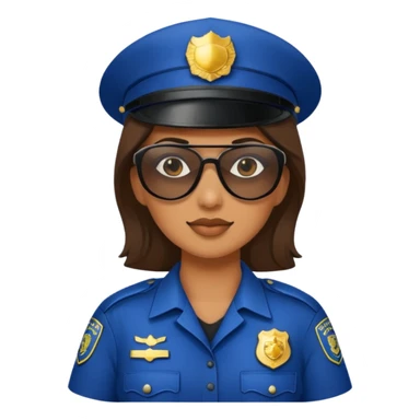 woman police wearing sun glasses sticker