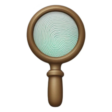 fingerprint magnifying glass sticker