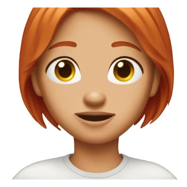 Red head girl hands up  sticker