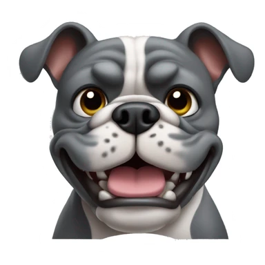 dark grey bulldog doing thumbs up sticker