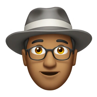 Antoine Dufeu (journalist) with a hat sticker