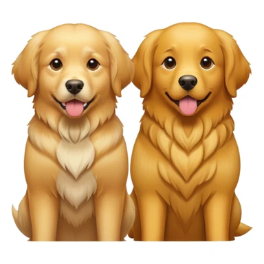 2 golden retrievers, one is yellow and one is brw sticker