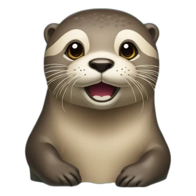 Loutre qui boit de l eau sticker