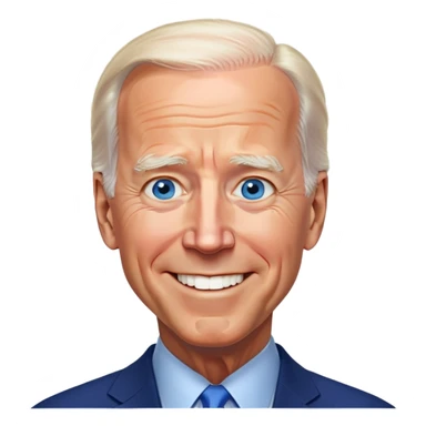 Joe Biden blue eyes smiling sticker