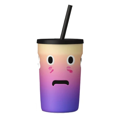 ombre stanley tumbler with handle lid and straw sticker