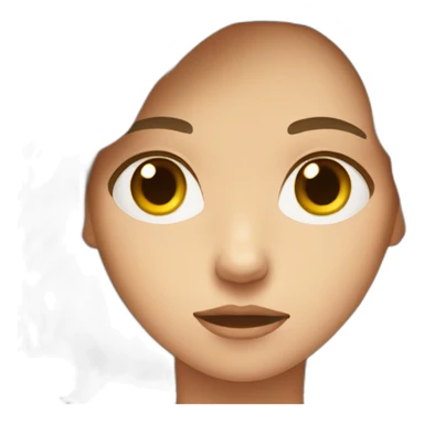 Brown hair young White women, upset face sticker