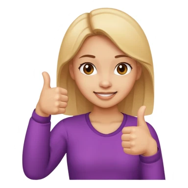 

a girl with a thumb ups and one with thumbs odwnv



 sticker