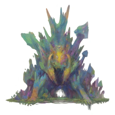  Epic painted artistic abstract complex detailed aesthetic-Fakémon-creature-scenery sticker
