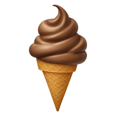 Brown swirly ice cream sticker