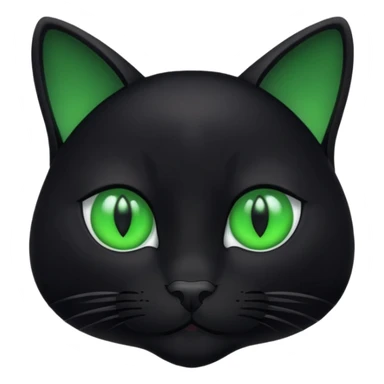 sleek black cat with green eyes sticker