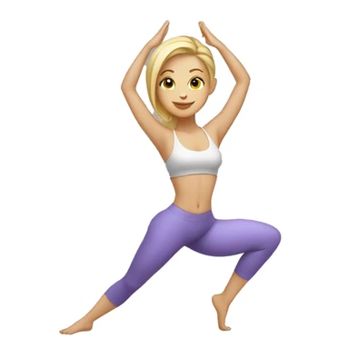 yoga girl blonde sticker