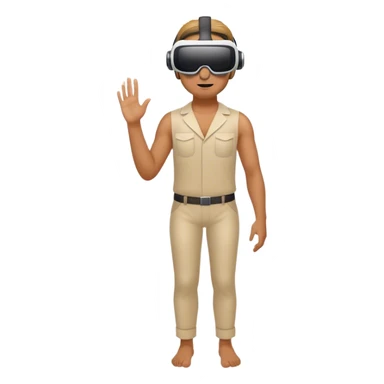 A man wearing full-length VR glasses sticker