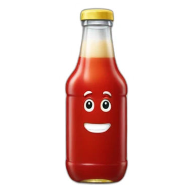 Ketchup bottle with a beer sticker