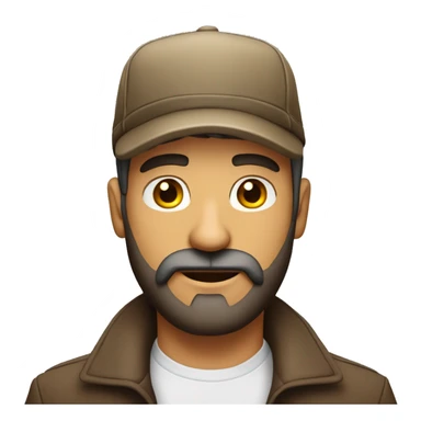 Hombre con barba y gorra  sticker