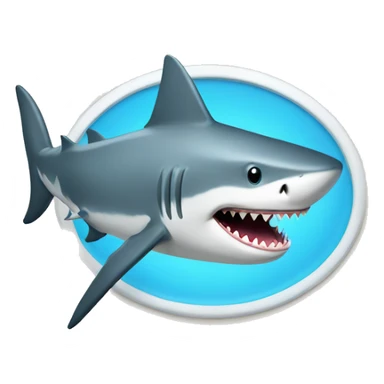 Shark with a top h sticker