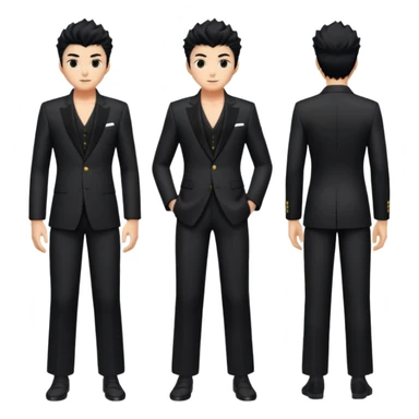 black shihakusho outfit sticker