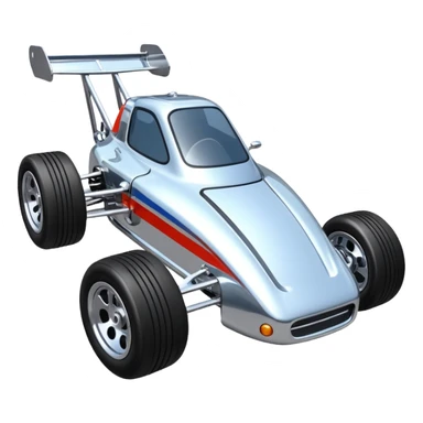 Race car whose frame and suspension is made of shopping cart material high torque steering servo  sticker