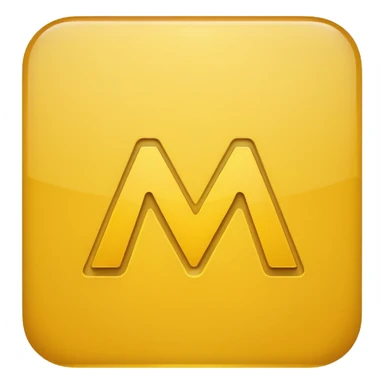 Create an emoji of the M of McDonald's sticker