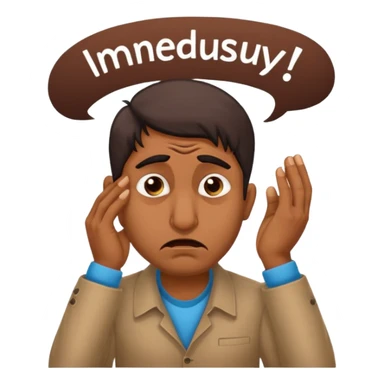 A caricature-style sticker of an Indian man facepalming with frustration but still looking humorous. Add text: ‘Seriously??’ sticker