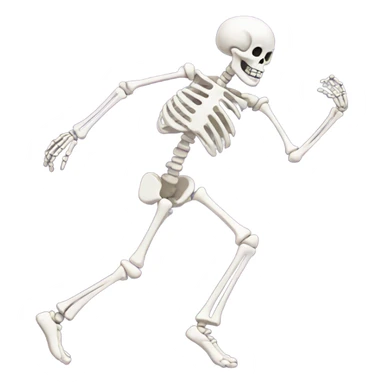 skeleton doing moonwalk sticker