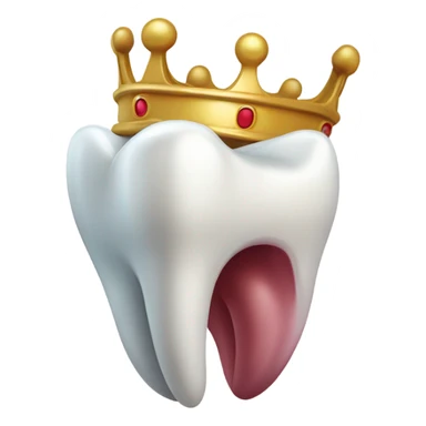 a tooth doing a crown prep another tooth's tooth sticker