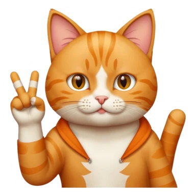 Cat giving the middle finger sticker