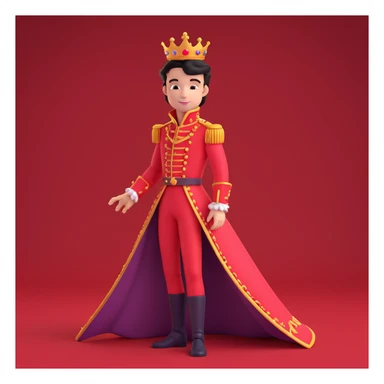 prince in red dress, royaqle background sticker