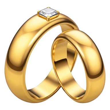 Wedding rings with brilliant  sticker