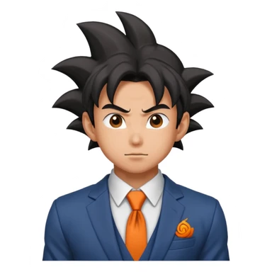 Goku con un traje elegante sticker