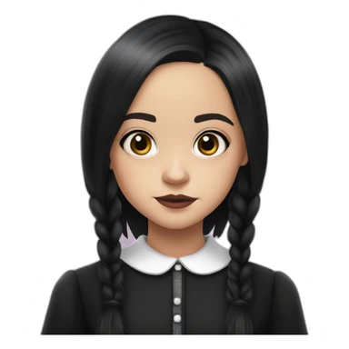 Jenna Ortega as Wednesday Addams sticker