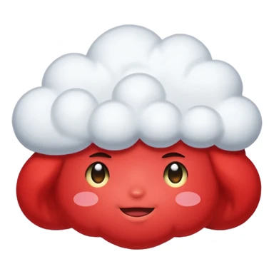 red anime cloud emoj sticker