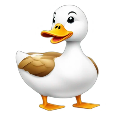 Duck casino 2d illustration sticker