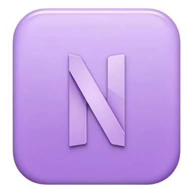 Netflix pretty aesthetic "N" logo in pastel purple sticker