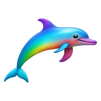 Rainbow dolphin sticker