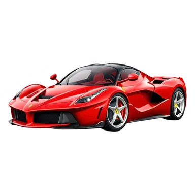 red LaFerrari sports car sticker
