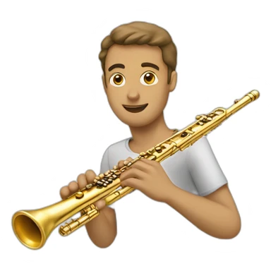 Gold Flute played for white man sticker
