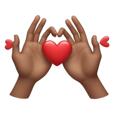 Heart hands with hearts sticker