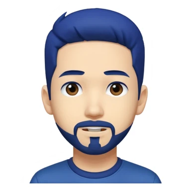 Mike Shinoda with dark blue hair sticker