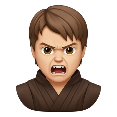 angry screaming anakin skywalker sticker